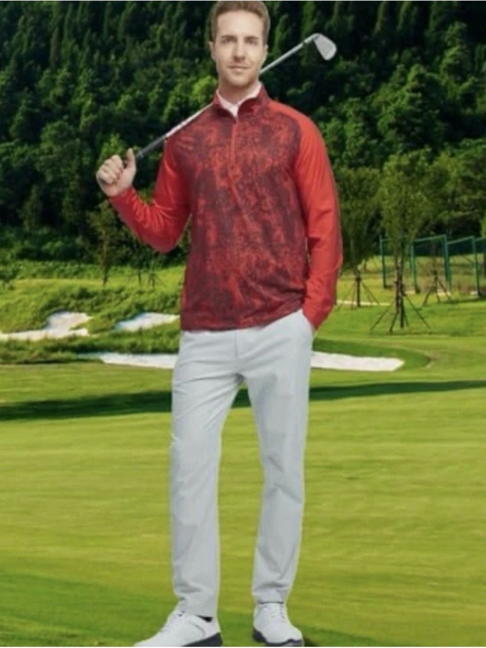 Maelreg Performance Pullover Men's Golf 1/4 Zip Shirt Size Lg. New With Tag